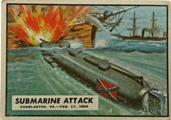 1962 Topps Civil War News #59 Submarine Attack Front
