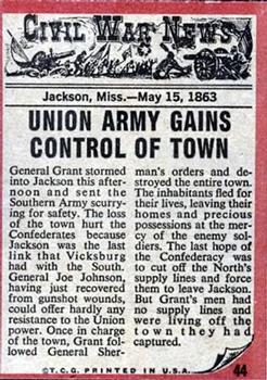 1962 Topps Civil War News #44 Shot to Death Back