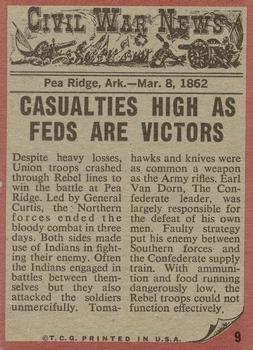 1962 Topps Civil War News #9 Savages Attack Back