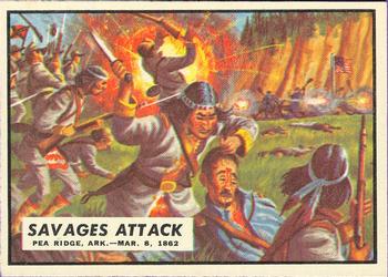 1962 Topps Civil War News #9 Savages Attack Front