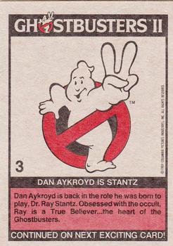 1989 Topps Ghostbusters II #3 Dan Aykroyd Is Stantz Back