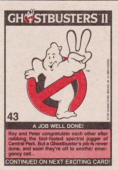 1989 Topps Ghostbusters II #43 A Job Well Done! Back