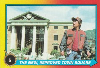 1989 Topps Back to the Future Part II #6 The New, Improved Town Square Front