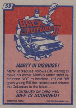 1989 Topps Back to the Future Part II #59 Marty in Disguise! Back