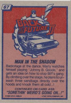 1989 Topps Back to the Future Part II #67 Man In the Shadow Back