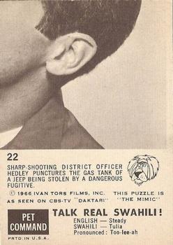 1966-67 Philadelphia Daktari #22 Parting shot Back