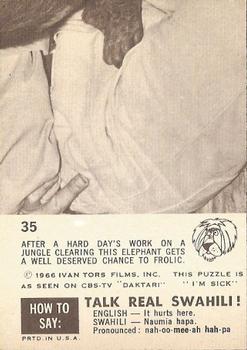 1966-67 Philadelphia Daktari #35 Playful pachyderm Back