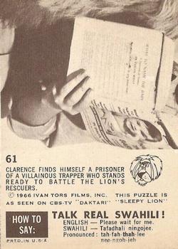1966-67 Philadelphia Daktari #61 Lion Napper Back