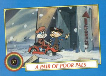 1991 Topps Tiny Toon Adventures #37 A Pair of Poor Pals Front