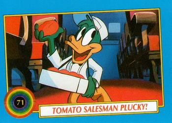 1991 Topps Tiny Toon Adventures #71 Tomato Salesman Plucky! Front