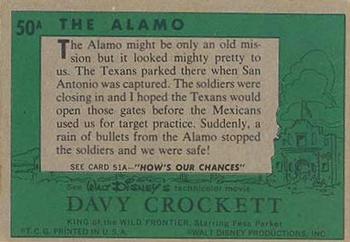 1956 Topps Davy Crockett Green Back (R712-1a) #50A The Alamo Back