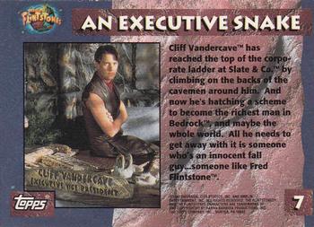 1993 Topps The Flintstones #7 An Executive Snake Back