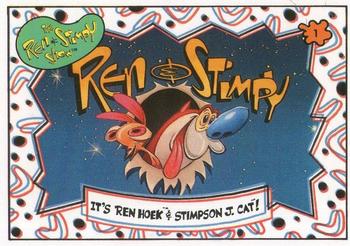 1993 Topps Nicktoons #1 It's Ren Hoek & Stimpson J. CaT! Front