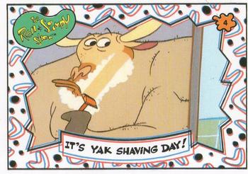 1993 Topps Nicktoons #4 It's Yak Shaving day! Front