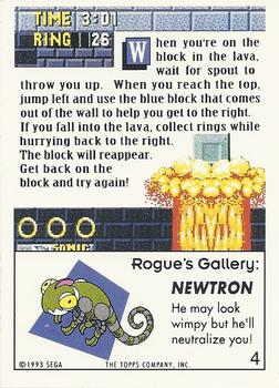 1993 Topps Sonic the Hedgehog #4 Newtron Back