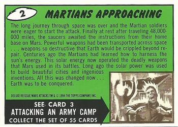 1994 Topps Mars Attacks #2 Martians Approaching Back