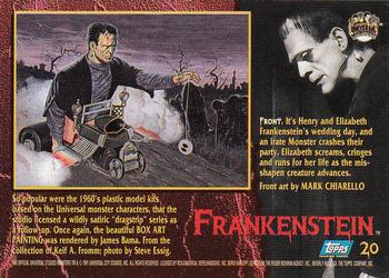 1994 Topps Universal Monsters #20 Frankenstein Back