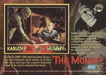 1994 Topps Universal Monsters #27 The Mummy Back