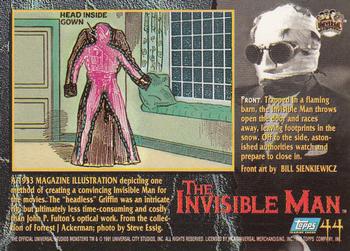 1994 Topps Universal Monsters #44 The Invisible Man Back