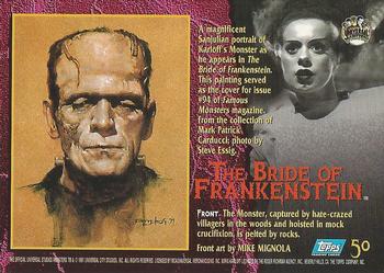 1994 Topps Universal Monsters #50 The Bride of Frankenstein Back