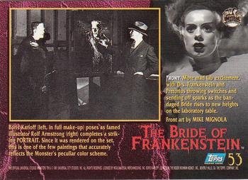 1994 Topps Universal Monsters #53 The Bride of Frankenstein Back