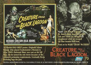1994 Topps Universal Monsters #70 Creature from the Black Lagoon Back