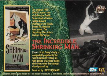 1994 Topps Universal Monsters #92 The Incredible Shrinking Man Back