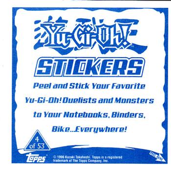 2002 Topps Yu-Gi-Oh Stickers #4 Seto Kaiba Back