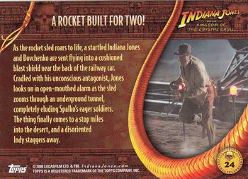 2008 Topps Indiana Jones and the Kingdom of the Crystal Skull #24 A Rocket Built for Two! Back