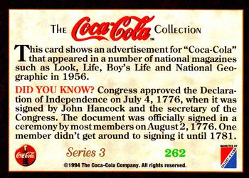 1994 Collect-A-Card Coca-Cola Collection Series 3 #262 Lying in field, 1956 Back