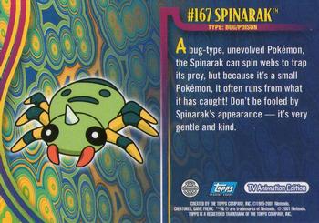 2001 Topps Pokemon Johto (UK) #NNO Spinarak Back