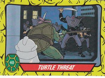 1989 O-Pee-Chee Teenage Mutant Ninja Turtles #40 Turtle Threat Front