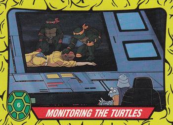 1989 O-Pee-Chee Teenage Mutant Ninja Turtles #6 Monitoring the Turtles Front