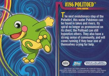 2001 Topps Pokemon Johto League Champions #NNO Politoed Back