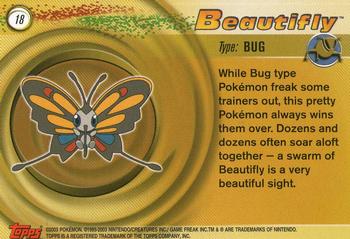 2003 Topps Pokemon Advanced #18 Beautifly Back
