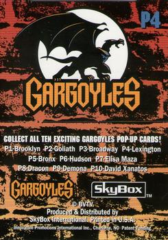 1995 Skybox Gargoyles - Pop-Ups #P4 Lexington Back