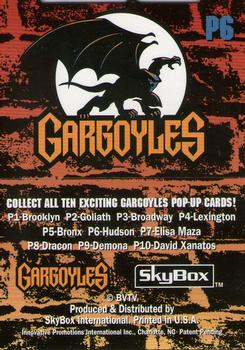 1995 Skybox Gargoyles - Pop-Ups #P6 Hudson Back