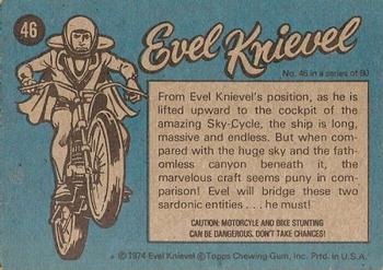 1974 Topps Evel Knievel #46 Ascent to Danger Back