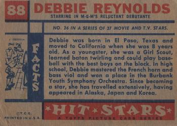 1957 Topps Hit Stars #88 Debbie Reynolds Back