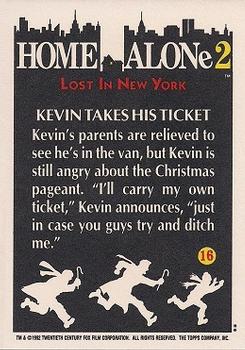 1992 Topps Home Alone 2 #16 Kevin Takes His Ticket Back