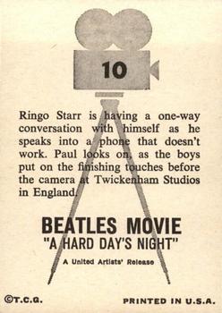 1964 Topps The Beatles: A Hard Day's Night #10 Ringo Starr is having a one-way conversation with Back