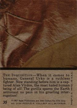 1975 Topps Planet of the Apes #35 The Inquisition Back