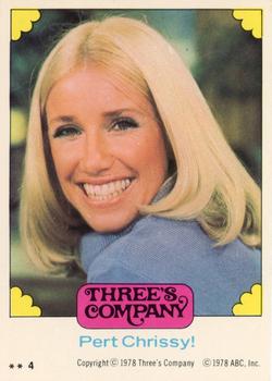 1978 Topps Three's Company #4 Pert Chrissy! Front