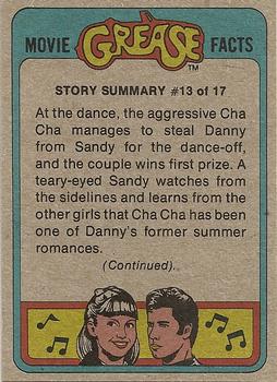 1978 Topps Grease #131 Doin' it on the dance floor! Back