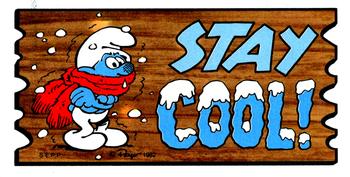 1982 Topps Smurf Supercards #5 Stay cool! Front