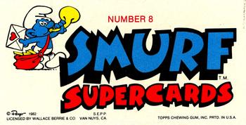 1982 Topps Smurf Supercards #8 Can't you tell a superstar when you see one? Back