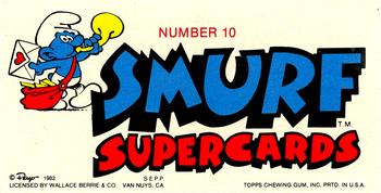 1982 Topps Smurf Supercards #10 Taks a smurf to lunch! Back
