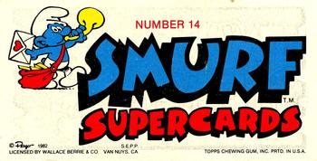 1982 Topps Smurf Supercards #14 Smurf fever Back
