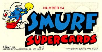 1982 Topps Smurf Supercards #24 Don't be shy Back