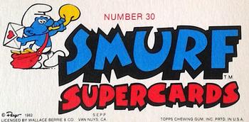 1982 Topps Smurf Supercards #30 You're so Sweet Back